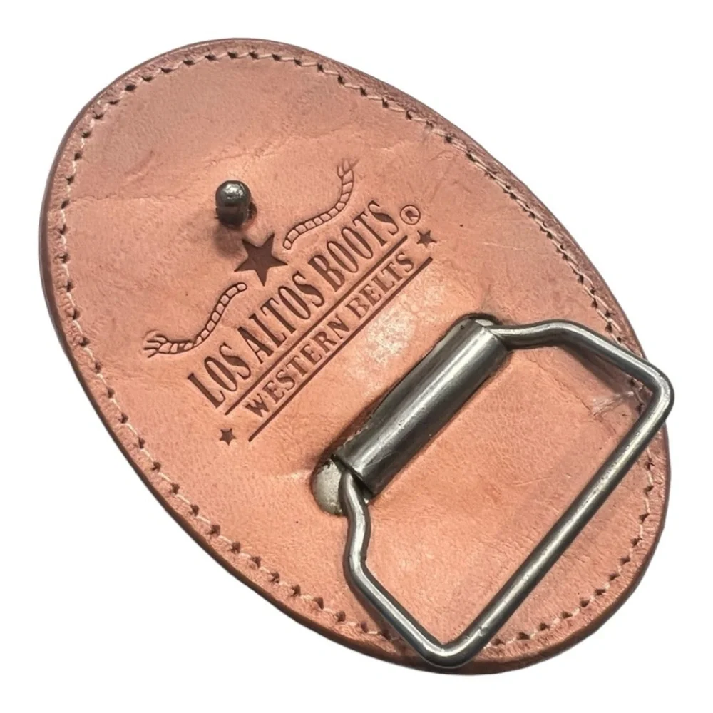 Leather Belt Buckle - vintage